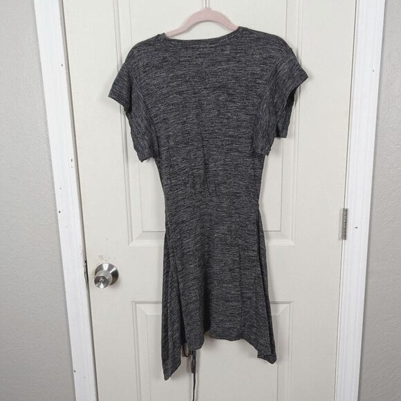ISABEL MARANT ÉTOILE | Heathered Gray Tie-Waist T-Shirt Dress Size 36 - Picture 3 of 12
